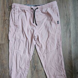 Tony Hawk Elastic Drawstring Ankle Jogger Activewear Pants Men's Large Pink
